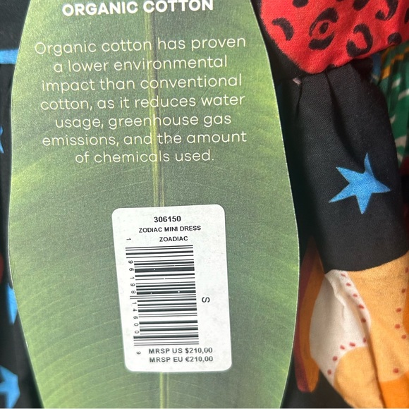 Farm Rio Zodiac Cotton Puff Sleeve Mini Dress - Picture 3 of 4